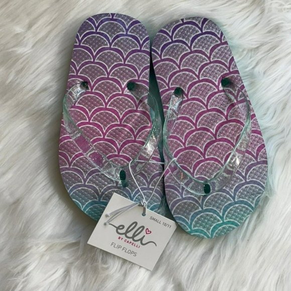 Elli by Capelli of New York Toddler Girls Mermaid Flip Flops Sz Small 10… - Picture 1 of 5